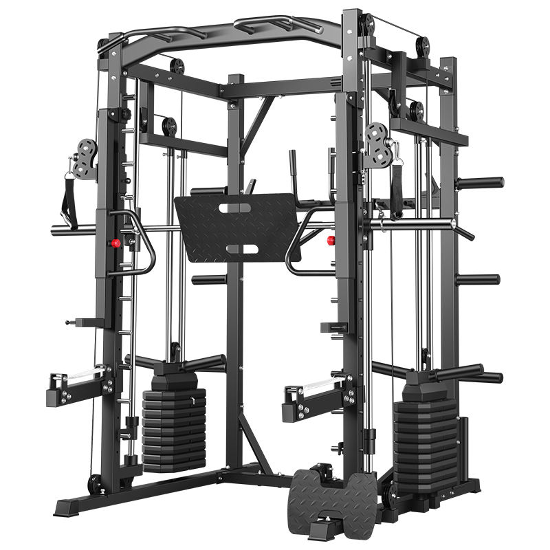 Home Gym Half Rack - สมิธแมชชีน แร็คออกกำลังกายแบบครบวงจร อุปกรณ์ฟิตเนสมัลติฟังก์ชั่นระดับมืออาชีพ สำหรับการออกกำลังกายแบบมัลติฟังก์ชั่น