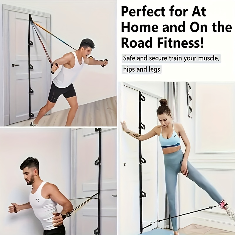 All In One Gym Home Equipment - ระบบเทรนเนอร์แบบแขวนสำหรับงานหนัก 1 ชิ้น พร้อมสายรัดต้านทาน 5 ห่วง