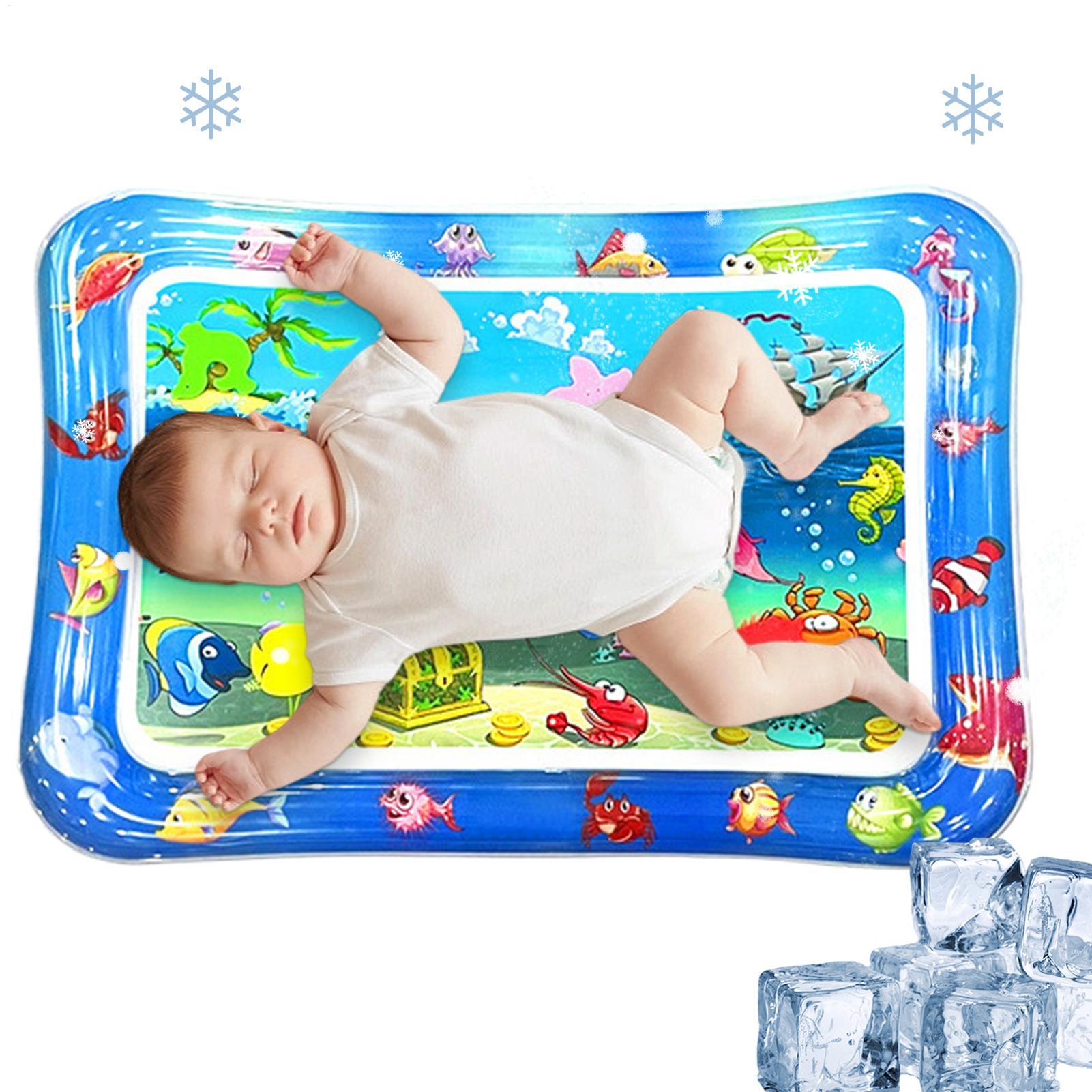 Home Gym For Kids - แผ่นรองเล่นน้ำสำหรับเด็ก ลายการ์ตูนสัตว์ทะเล แผ่นรองสัมผัสแบบเป่าลม แผ่นรองกิจกรรมสำหรับเด็ก เหมาะสำหรับใช้ในบ้าน ห้องนอน