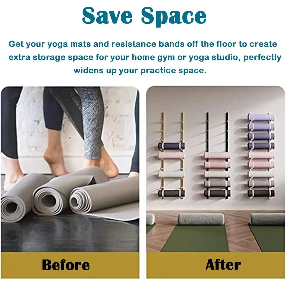 ชั้นวางอุปกรณ์ออกกำลังกายติดผน - Home Gym Yoga Mat บทวิจารณ์และราคา