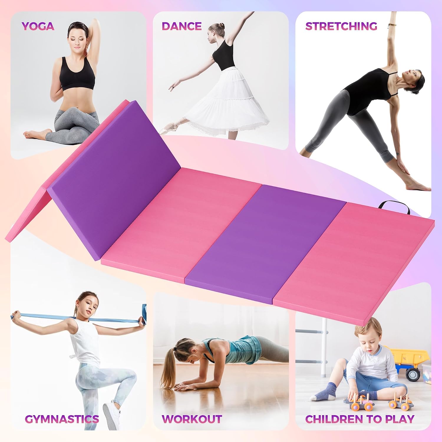 เสื่อโยคะพับได้ เสื่อยิมนาสติก - Home Gym Yoga Mat บทวิจารณ์และราคา