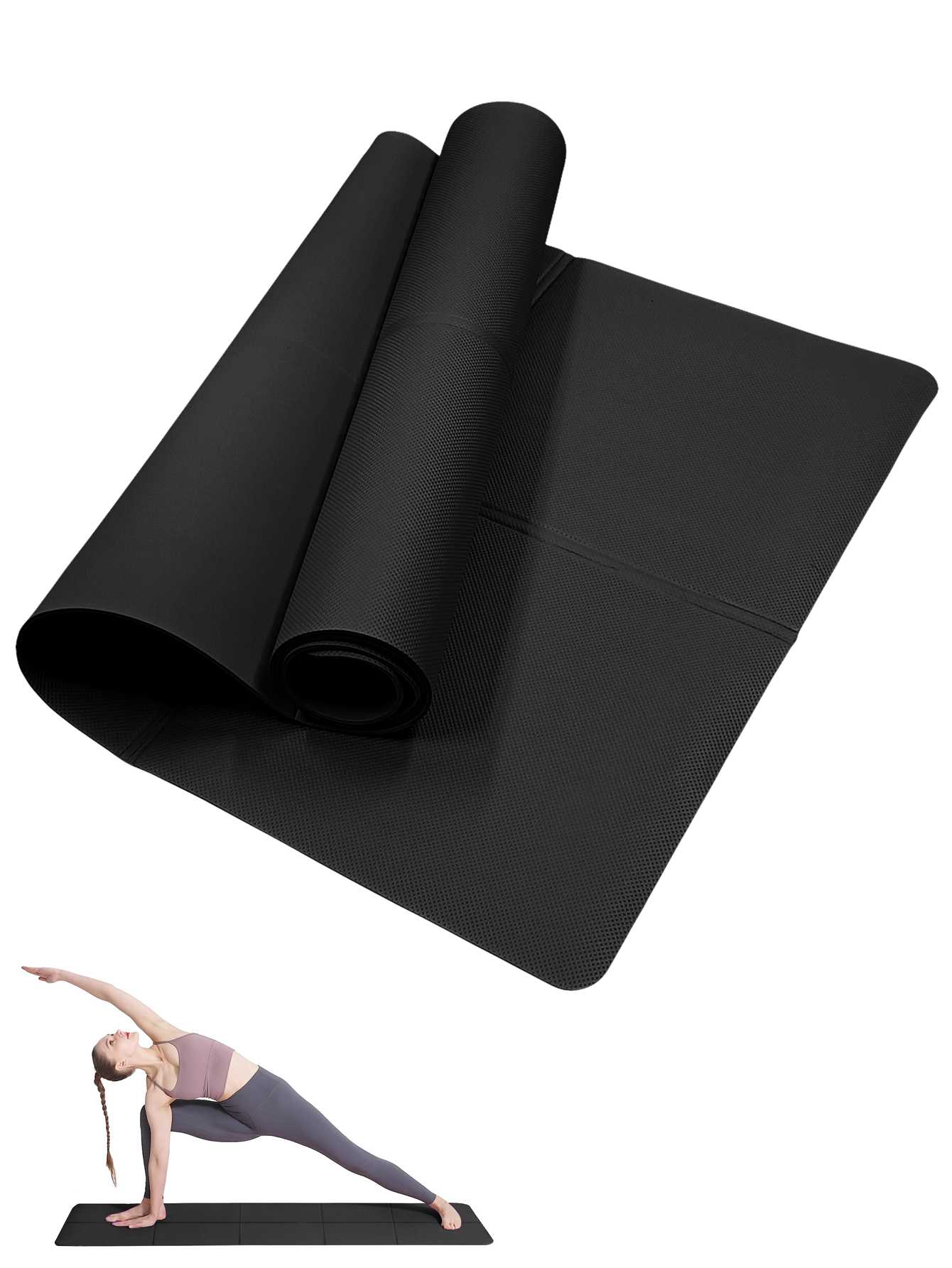 เสื่อโยคะพับได้ สีดำ เป็นมิตรก - Home Gym Yoga Mat บทวิจารณ์และราคา